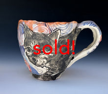 Load image into Gallery viewer, Hannah Niswonger, "Awkward Conversation, Cat and Mouse mug”, #1