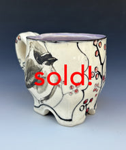 Load image into Gallery viewer, Hannah Niswonger, "Cedar Waxwing and Winterberry Mug”, #5